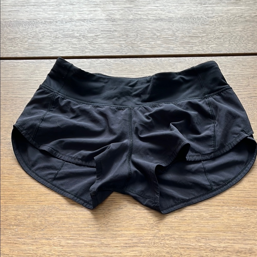 Lululemon Women’s Black Athletic Shorts with Elastic Waistband